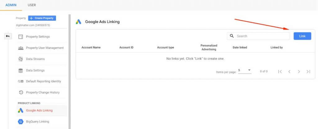 Google Analytics 4: Liên kết Google analytics 4 với Google Ads 1