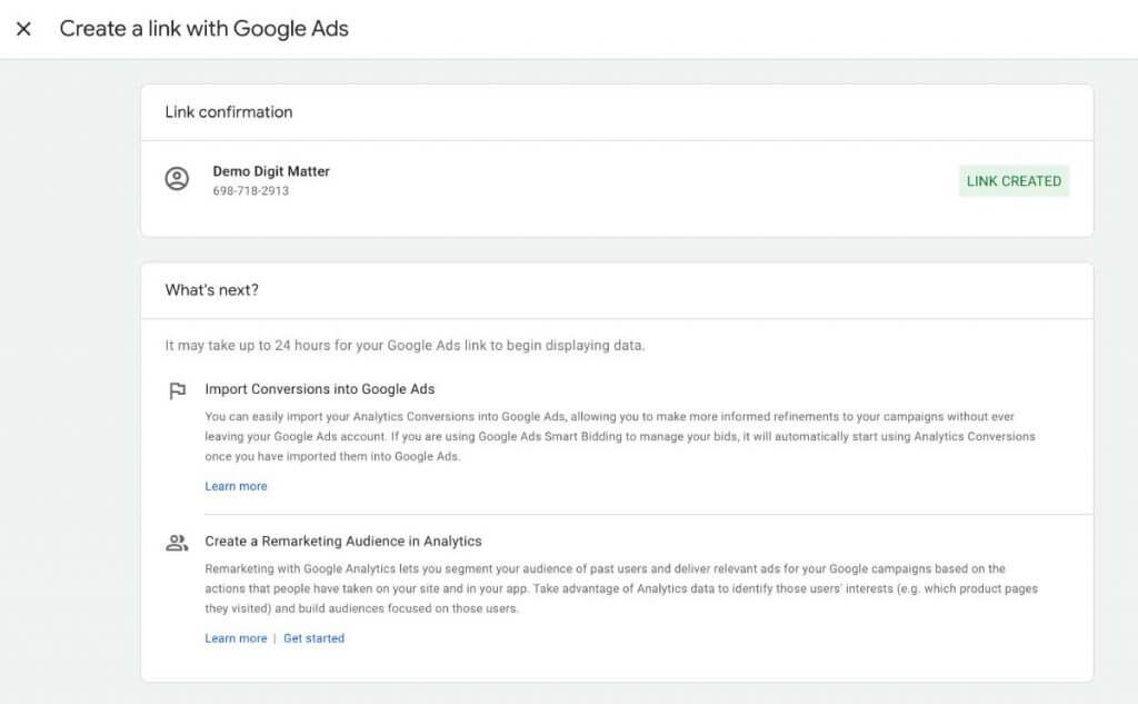 Google Analytics 4: Liên kết Google analytics 4 với Google Ads 4