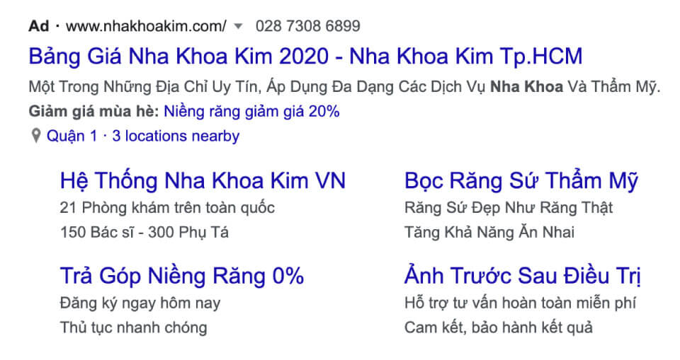 xếp hạng quảng cáo tìm kiếm Google Ads